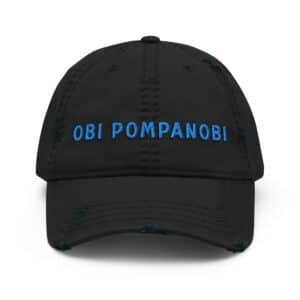 distressed dad hat obi pompanobi signature