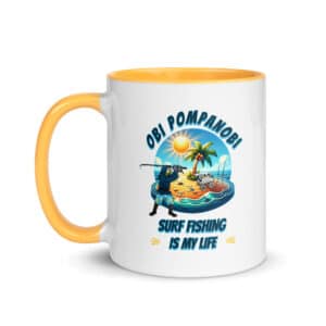 Obi Pompanobi Surf Fishing Life Yellow color inside