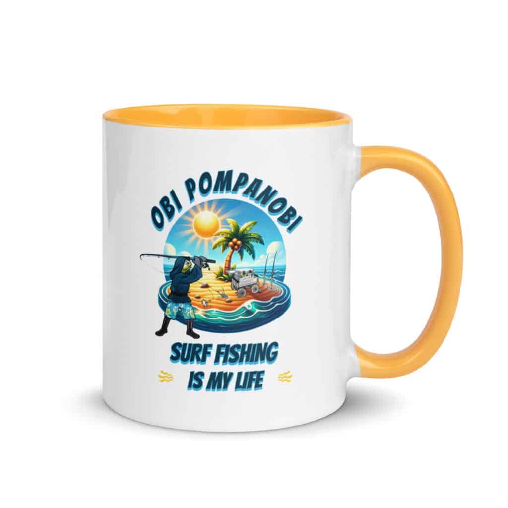 Obi Pompanobi Surf Fishing Life Golden Yellow color inside