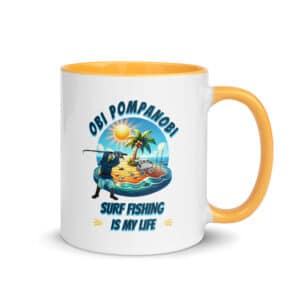 Obi Pompanobi Surf Fishing Life Golden Yellow color inside