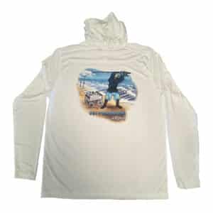 Obi Pompanobi Sport-tec Tee Hoodie Obi Beach Scene Design