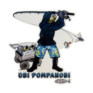 Obi Pompanobi Obi Surfcasting with Cart Sticker