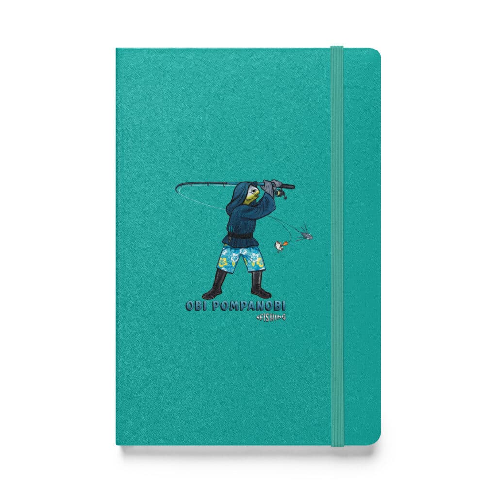 Hardcover Bound Notebook | OPF "Obi Surf Casting" Turquoise Color