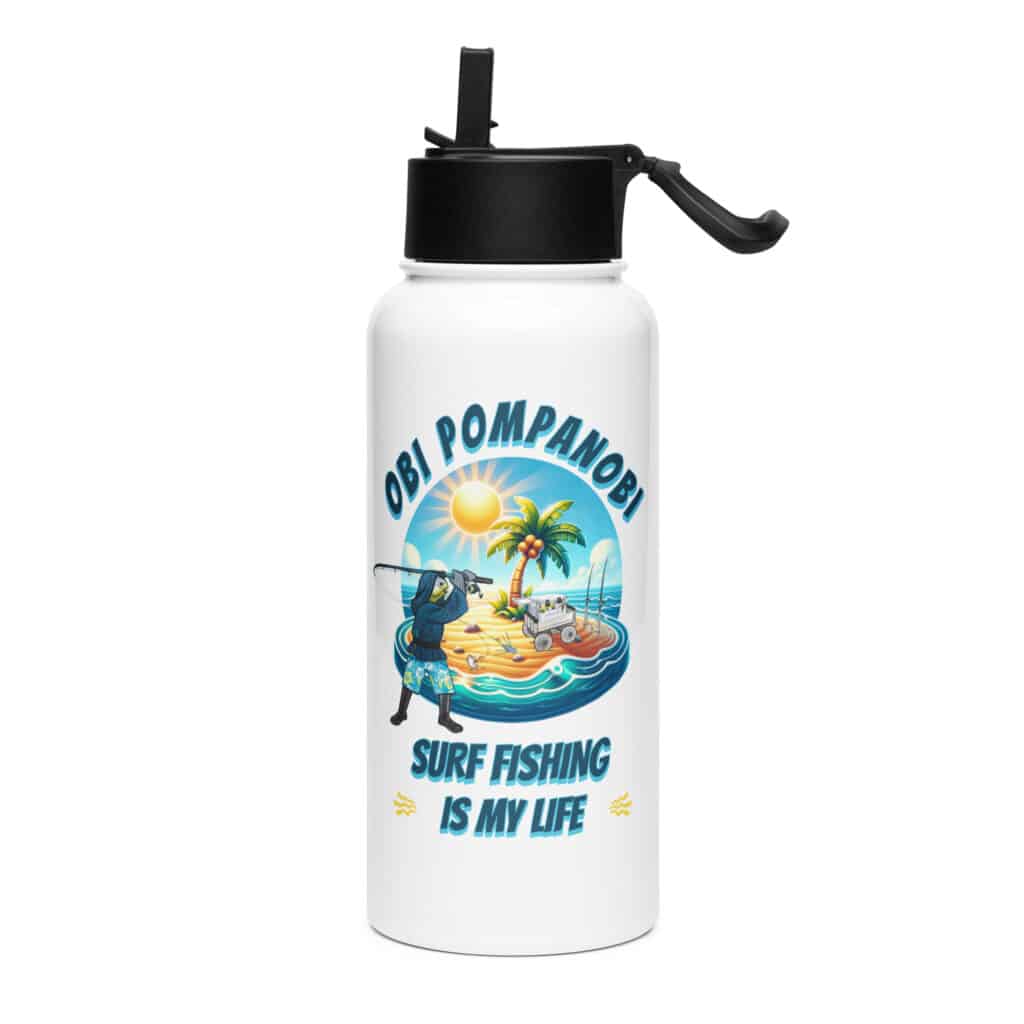 Water Bottle Obi Pompanobi Surf Fishing Life