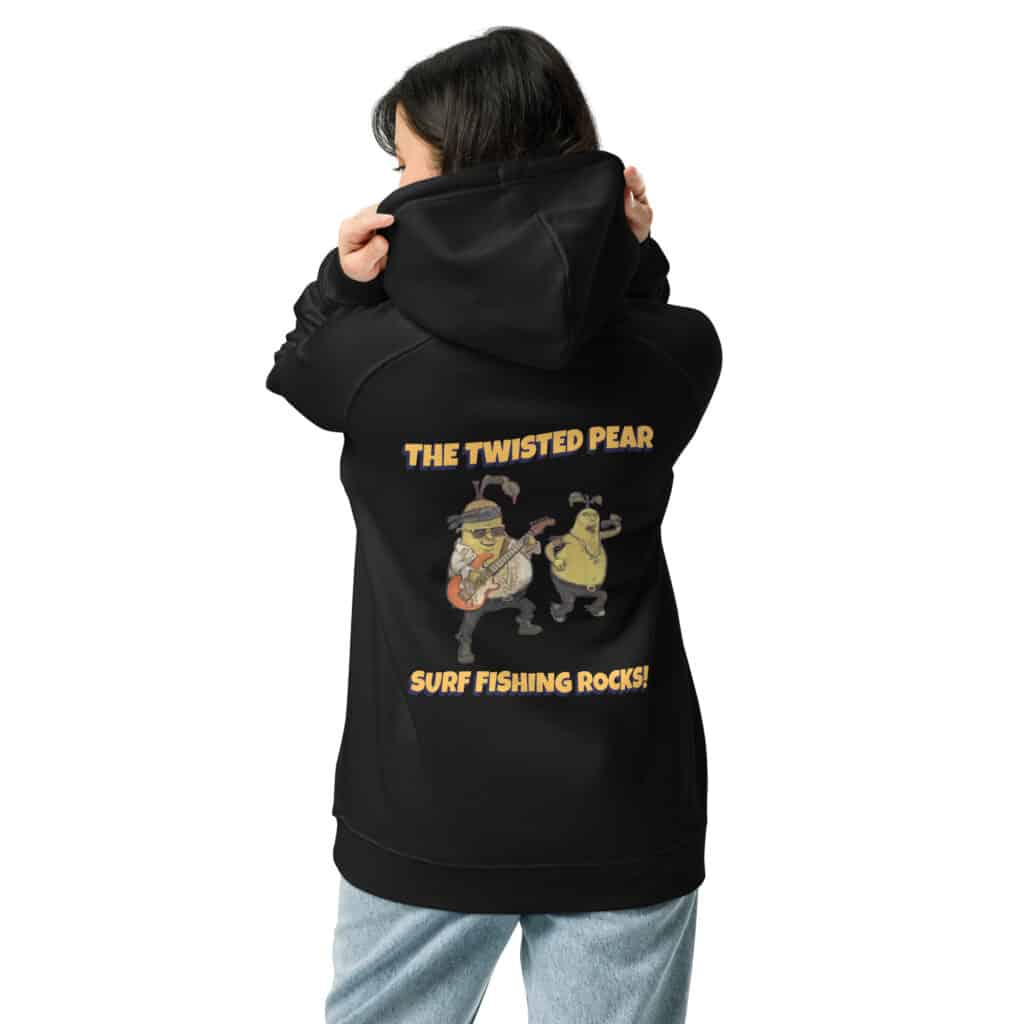 Unisex Hoodie Black color Twisted Pear Design