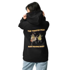 Unisex Hoodie Black color Twisted Pear Design