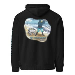 Obi Pompanibi Beach Scene Hoodie Black color