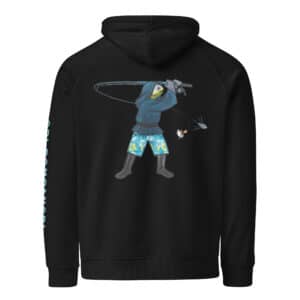 Obi Pompanibi Surf Casting Hoodie Black color