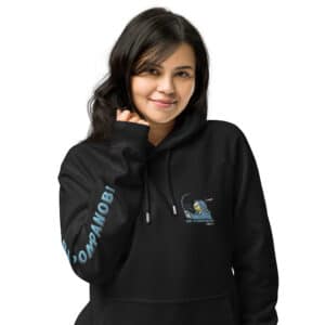 Unisex Hoodie Black color Twisted Pear Design