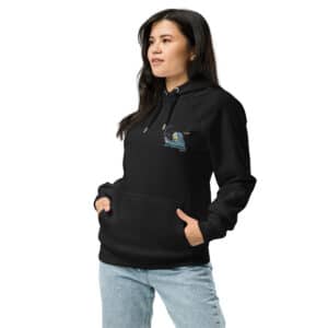 Unisex Hoodie Black color Twisted Pear Design