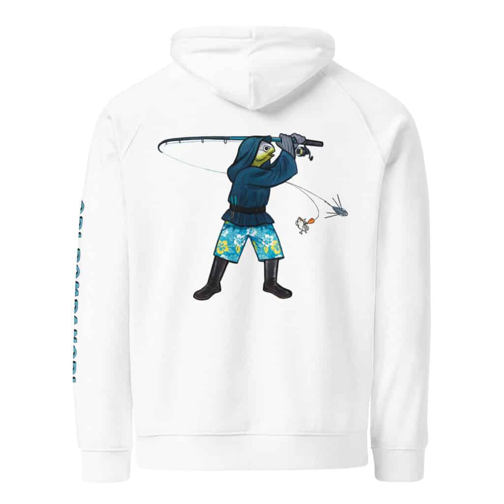 Obi Pompanibi Surf Casting Hoodie White color