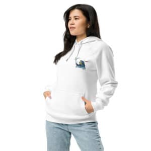 Unisex Hoodie White color Twisted Pear Design