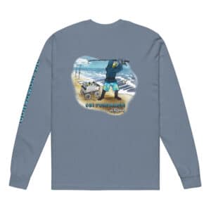 Man Wearing Obi Pompanobi Beach Scene Design Blue Jean Color