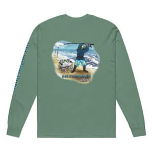 Obi Pompanobi Beach Scene Design Light Green Color