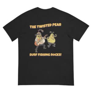 Unisex T-shirt S/S Twisted Pear Design Black Color