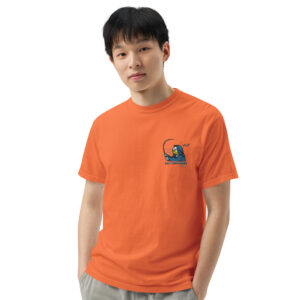 Obi Pompanobi "surf fishing life" design Burnt Orange t-shirt