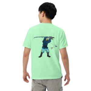 Obi Pompanobi Surf Casting on Island Reef color T-shirt