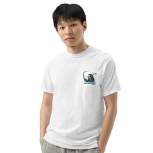 Obi Pompanobi "surf fishing life" design White color t-shirt