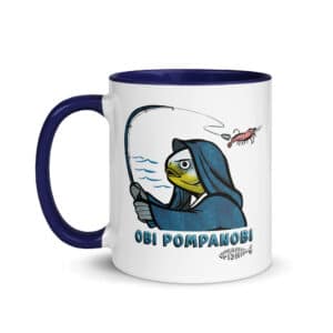 Ceramic Color Mug | OPF "Obi Pompanob Fishing Logo" color Dark Blue