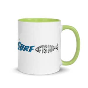 Ceramic Color Mug | OPF "Hooked Surf Fishing" color Green