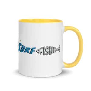 Ceramic Color Mug | OPF Surf Fishing" color Yellow