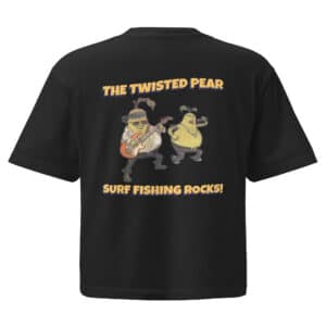 Woman's Boxy T-shirt The Twisted Pear Design Black Color