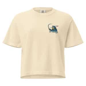 Woman's Boxy T-shirt The Twisted Pear Design Ivory Color