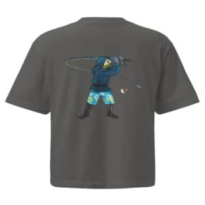 Woman's Boxy T-shirt The Obi Surf Casting Design Pepper Color
