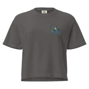 Woman's Boxy T-shirt The Obi Surf Casting Design Pepper Color