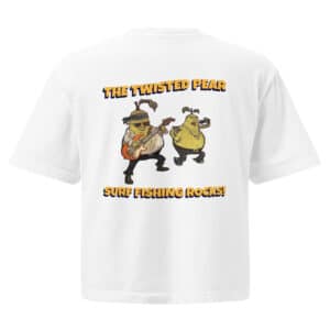 Woman's Boxy T-shirt The Twisted Pear Design White Color